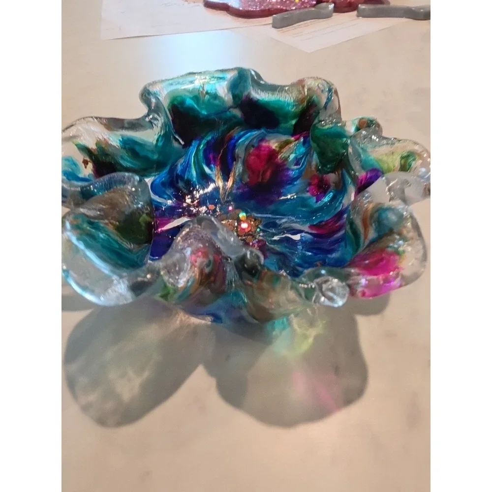 Handmade‎ Resin Wavy Edge Bowl Decoration Gift